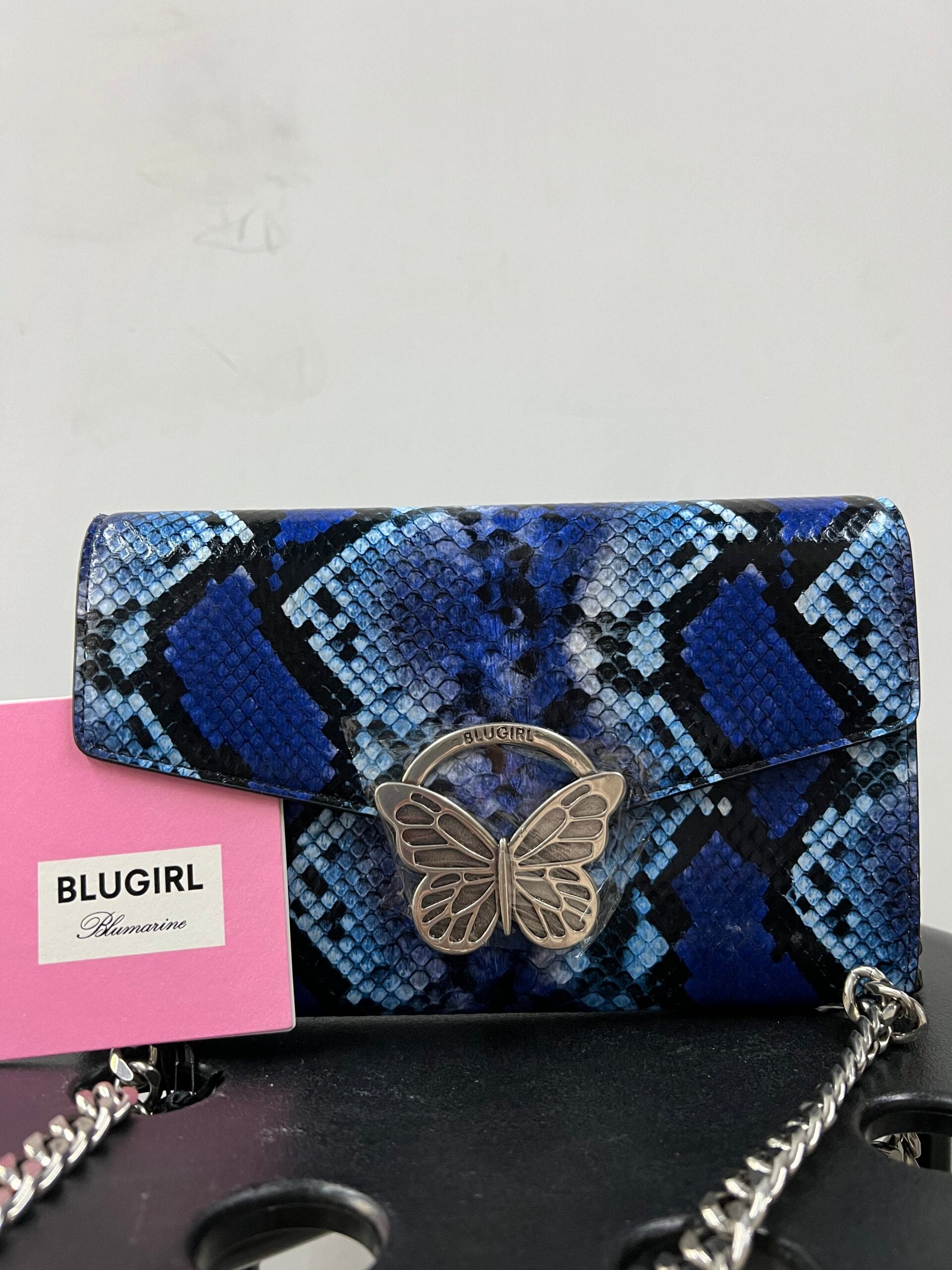 POCHETTE BLUGIRL X BLUMARINE PITONATA BLU