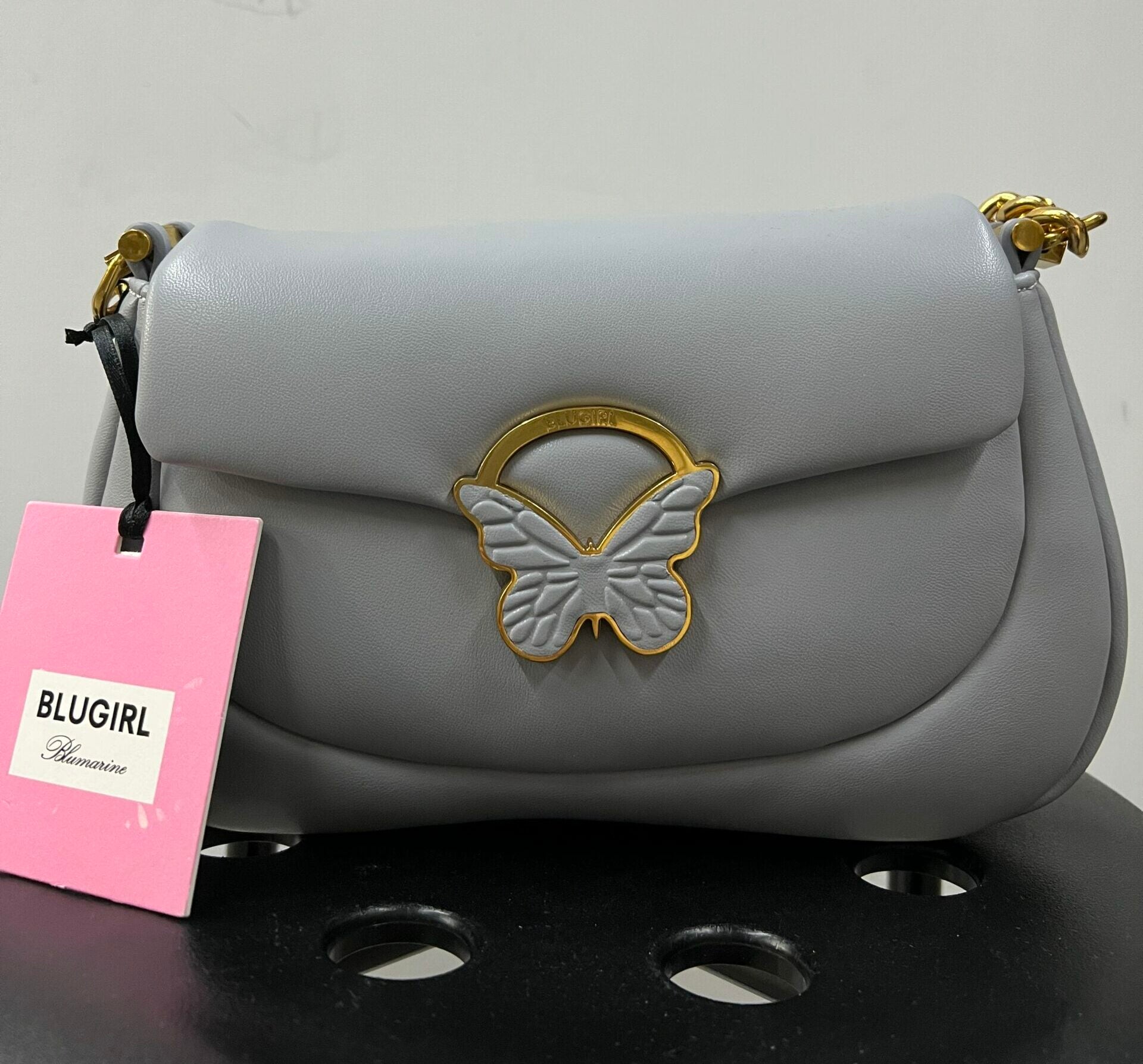 BORSA BLUGIRL X BLUMARINE GRIGIO IN PELLE