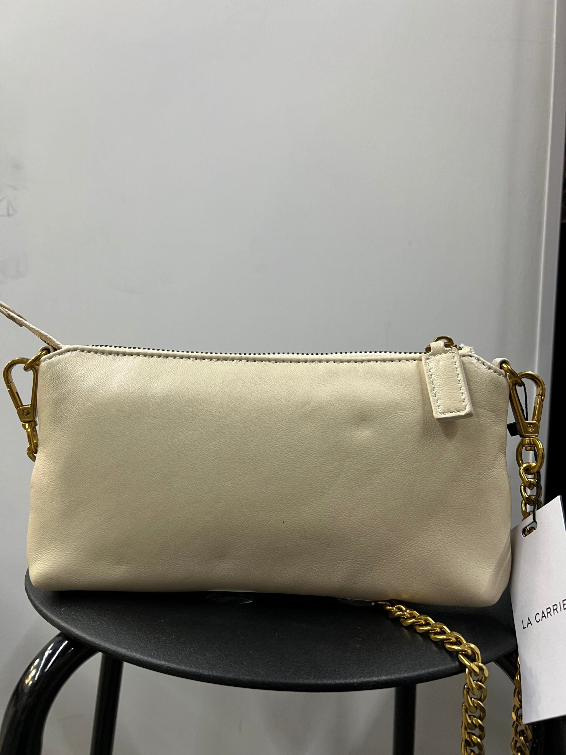 POCHETTE LA CARRIE CREMA IN PELLE