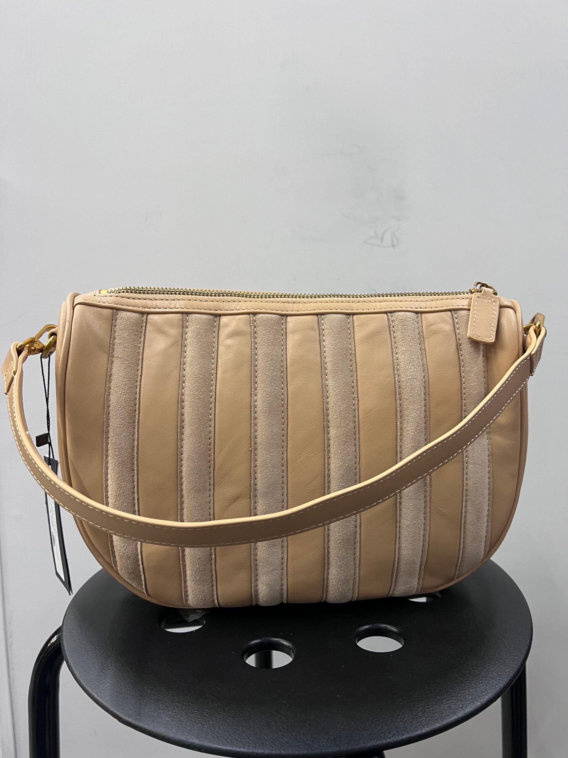 BORSA LA CARRIE BEIGE IN PELLE.