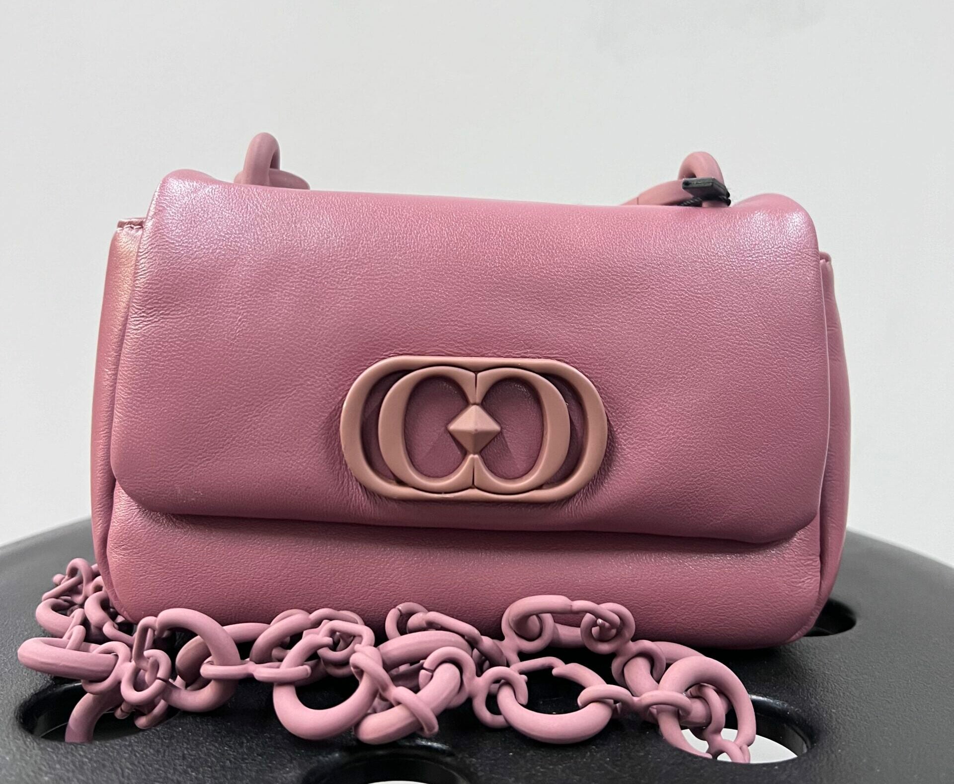 MINI BORSA LA CARRIE ROSA IN PELLE.